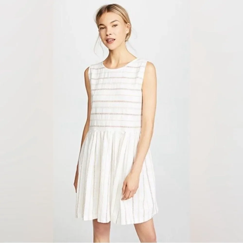 Ace & Jig Daisy 100% Sleeveless Drop Waist Stripe Mini Dress in Ambrosia | XS - Picture 2 of 8